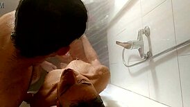 recorded from the ceiling in the shower