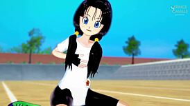 Videl expresses gratitude for flight lessons in Dragon Ball Z anime