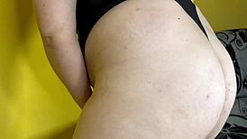 Busty BBW Wife Allows Me to Finish Inside Her Shaved Pussy Standing