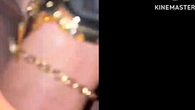 wife rubbing bare in swing cabin