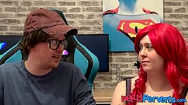 Uk milf devon breeze subtly sucks big cock in casting