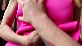 Girl bends over for doggy blowjob and cock riding