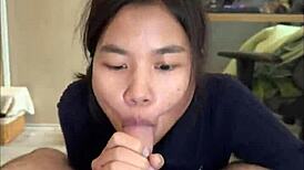 Rough Fuck with 18yo Asian Schoolmate Before Parents Return