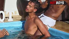 I was fucking the neighbor with my partner, both sucking on that big black monster cock in our group threesome.