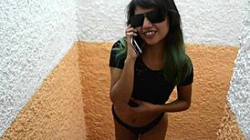 Mexican Woman Enjoying a Treat