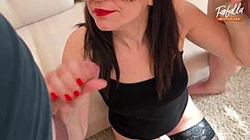 wife sucks her friend's cock in front of husband for first wild time.