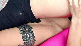 Girl bends over for doggy blowjob and cock riding