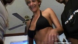 man, watchin two black dudes with this white wife... damn, i meant intense session!