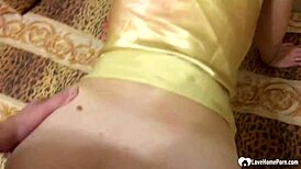 Redhead stepsister bent over for a hardcore doggy pounding in our wild homemade tape.