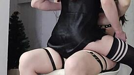 juicy ass milf rides hot missionary sex in kitchen