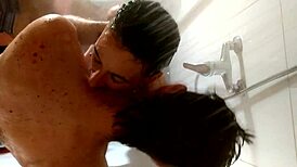 recorded from the ceiling in the shower