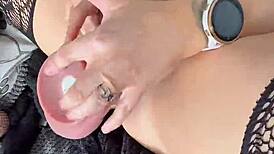 Hey, Watch Blondebunny8 Milf Stretch Her Big Clit with Huge Dildo!