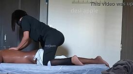 This cute ass girl gets an amazing massage session.