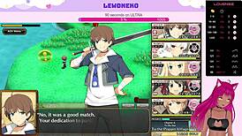 vtuber lewdneko plays evenicle with huge tits exposed