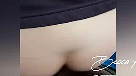 my cousin thinks movies, but i fuck her and cum on tits