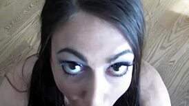 Hot Slow POV Blow Job with Teen College Girl in Steamy Action.