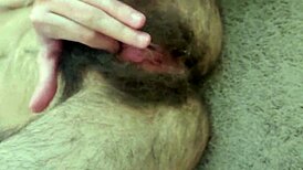 Fingering My Hairy Slutty Pussy Close-Up With Small Tits