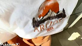 Latina teen makes him cum hard in the kitchen while cooking.