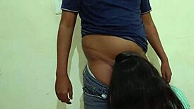 Teen Indian girl FUCKS stepbrother in DOGGY after everyone LEAVES