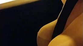 Peruvian brunette flashes big tits in São Paulo traffic chaos