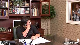 Muscular Bodybuilder Sucks Monster Cock At Work