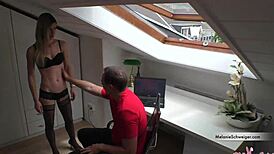 Suck my cock, you horny blonde MILF!