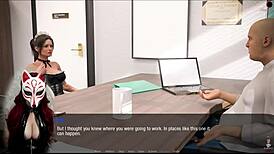 Kate 8: Brunette Maid in Stockings Flashes Big Tits Outdoors