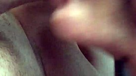 Florida street walker boldly swallows cum in car