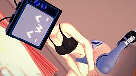 tv woman in room craves riding dick in sportswear, but what's next?