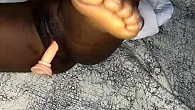 Detailed Shaved Pussy Masturbation With Dildo And Fingering