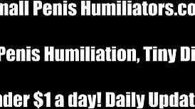 Femdom Mistress Shows Tiny Penis in POV Masturbation Session