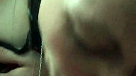 Florida street walker boldly swallows cum in car