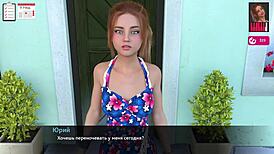 Melody Part 23 gameplay shows blonde slut bent over for monster cock doggystyle