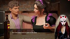 Redhead milf Kate in maid cosplay stockings!