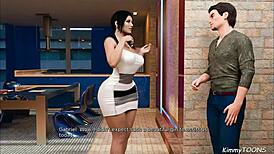 Emotional Submissive Secretary Obeys Fat Boss in Intense Face Action