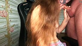 Tiny Tits or Big Load? College Girl's Dilemma