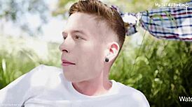 Farmer Twink Jerks and Sucks a Dick in Dirty Farm Encounter