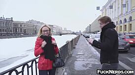 Hot Blonde in Glasses Gets Pounded Hard in Wild Sex!