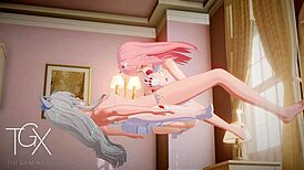Zero two has futanari sex in anime hentai game?