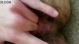 Fingering My Hairy Slutty Pussy Close-Up With Small Tits