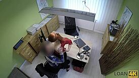 Damn! Alluring Redhead Secures Vet Clinic with Wild Casting!