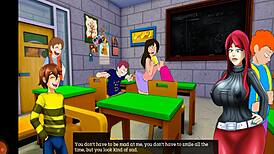 Adorable Milf with Big Tits in Hentai Action