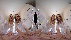 first time at massage parlor with hot blondes aiden and tiffany!