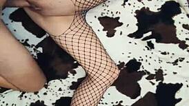 Milf Wife In Fishnets Gets Ass Stretched Deeply