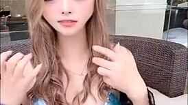 watch japanese babe with big boobs in a sexy pool dance