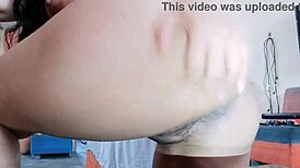 I caught my horny stepmom craving sex. Her lactating pussy gets filled with cum during real amateur home action.