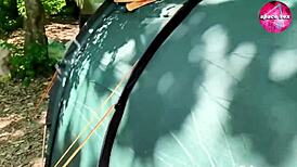 I swear, saw this solo girl mastubatin’ while campin’ out!