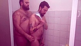 Want to see bareback fucking in the shower?