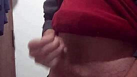 Hey, just jerking off solo with clothes on, feeling that skinny amateur vibe 😏