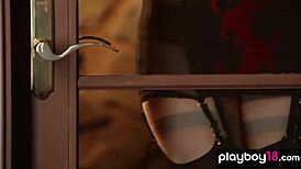 Classy Carissa White Gets Nude In Sexy Black Stockings